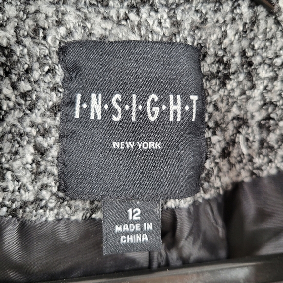 INSIGHT Marled Oversized Blazer Coat Black - Picture 15 of 16